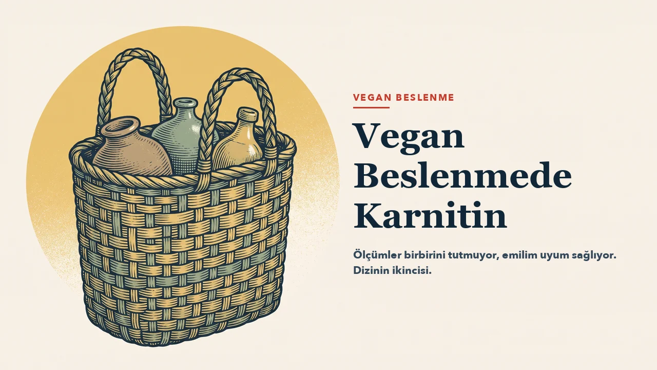İki kulplu örgü bir taşıma sepeti, içinde üç toprak şişe; arkasında altın renkli bir disk. Oyma baskı üslubunda çizim; sağ yarıda başlık için boş alan.