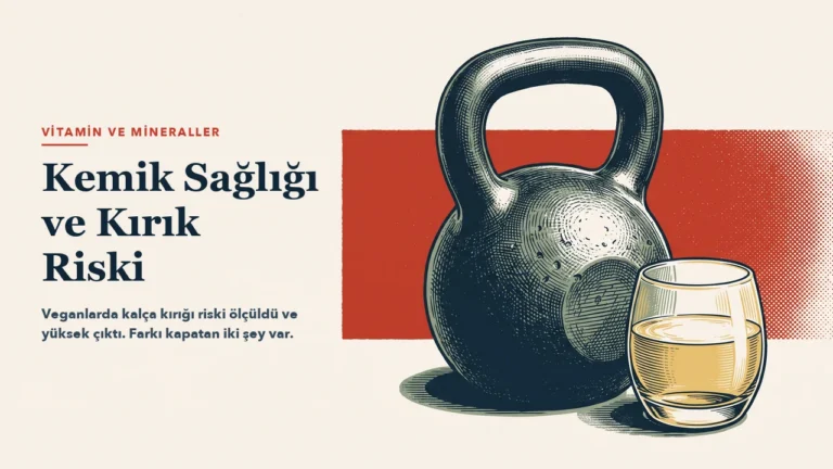 Dökme demir bir kettlebell ve yanında açık renkli sıvı dolu bir cam bardak; arkada geniş kırmızı bant. Oyma baskı üslubunda çizim; sol yarıda yazının başlığı için boş alan bırakılmış.