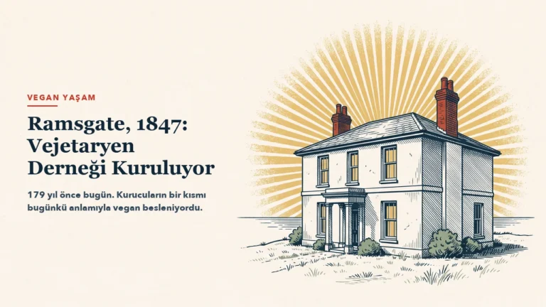 Oyma baskı üslubunda iki katlı bir Viktorya dönemi sahil villası; arkasında altın rengi ışınlar, uzakta ince bir deniz ufku. Sol yarıda yazının başlığı için boş alan bırakılmış.