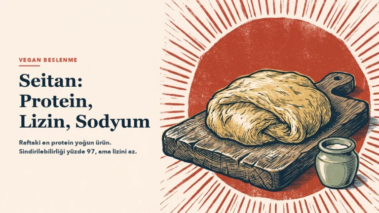 Tahta bir kesme tahtası üzerinde tek parça gluten kütlesi; arkasında kırmızı ışın madalyonu, yanında küçük bir toprak tuzluk. Oyma baskı üslubunda çizim; sol yarıda başlık için boş alan.
