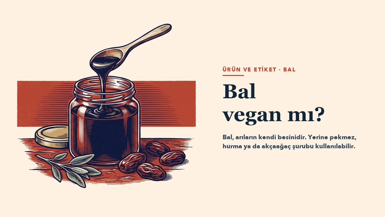 Kırmızı bir bandın önünde koyu pekmezle dolu cam kavanoz, kaşıktan akan şurup, kavanoz kapağı, hurmalar ve adaçayı dalı
