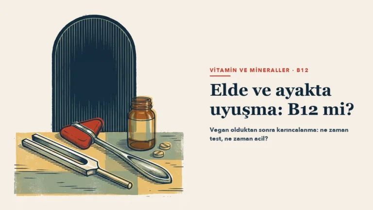 Lacivert bir kemerin önünde, masa üzerinde bir diyapazon, kırmızı başlı bir refleks çekici, kahverengi bir takviye şişesi ve iki tablet