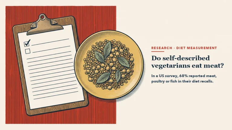 A blank survey clipboard on a red background beside a yellow plate of lentils and chickpeas